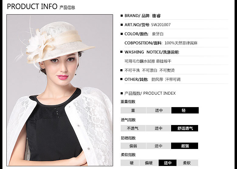 時尚麻紗帽定制，防紫外線遮陽帽，產(chǎn)品信息